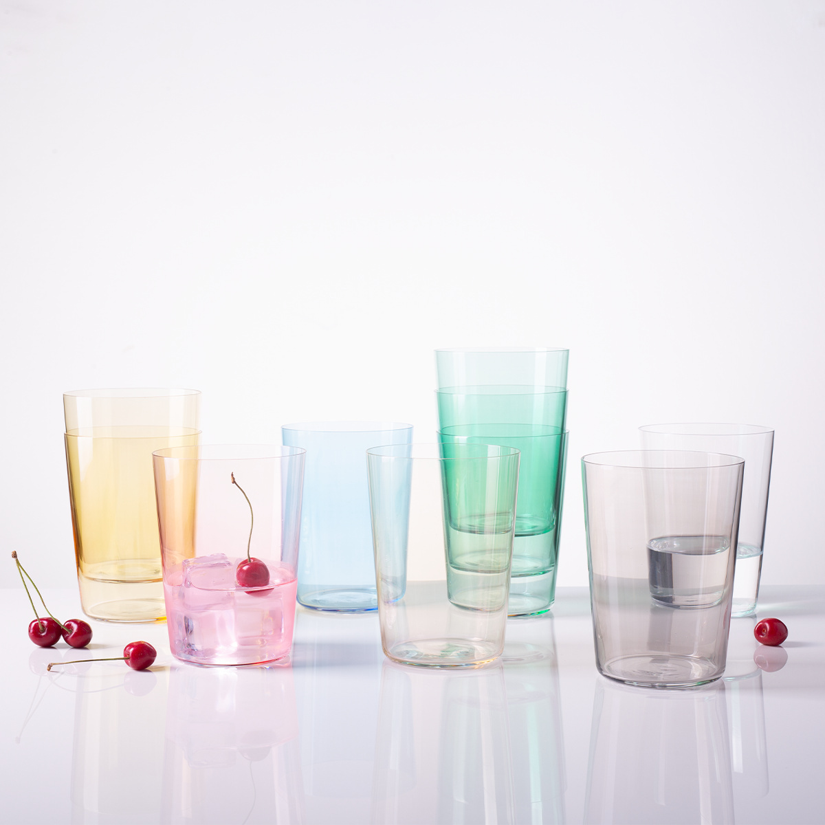 Kozarci Tumbler modri 515 ml komplet 6 kosov – 21st Century Glas Lunasol META Glass
