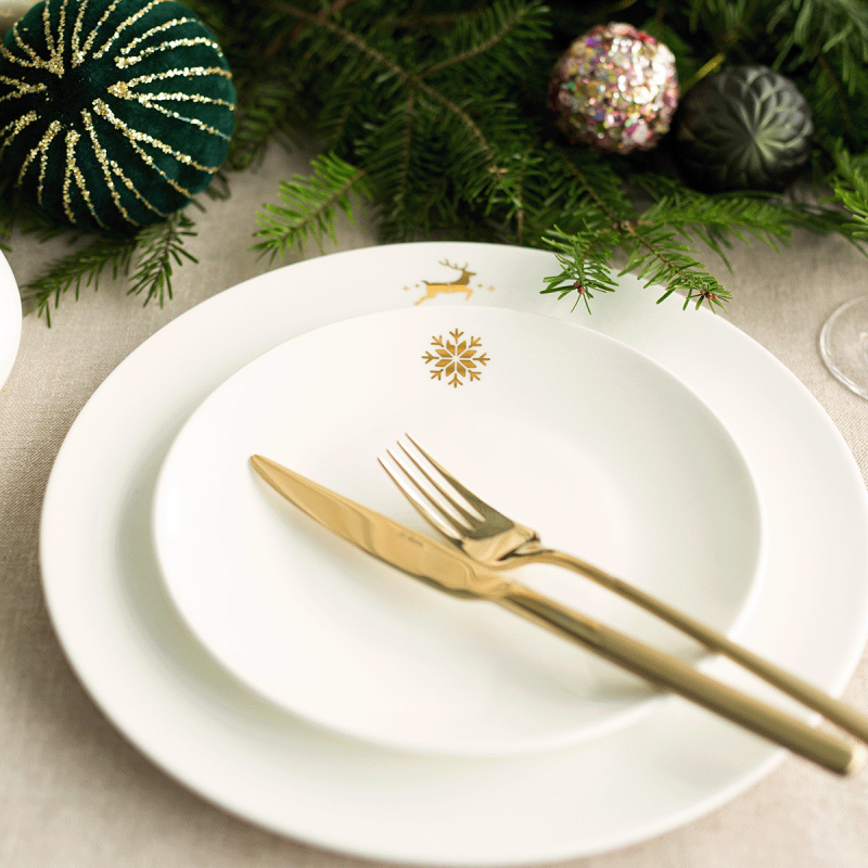 Desertni krožnik 20, 5 cm - Premium Platinum Line Merry Christmas