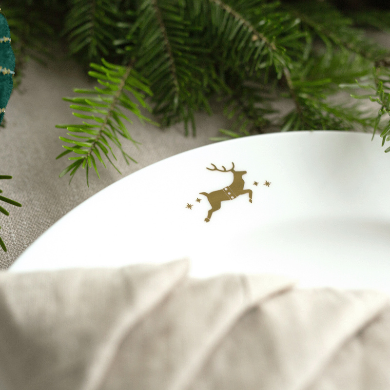 Plitev servirni krožnik 28 cm - Premium Platinum Line Merry Christmas