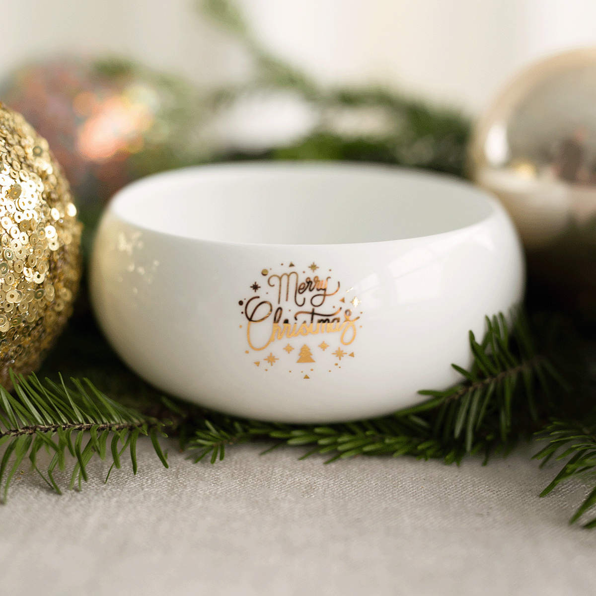 Skleda za kosmiče 10 cm - Premium Platinum Line Merry Christmas
