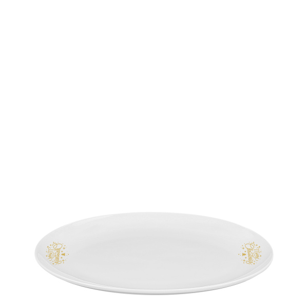 Ovalni krožnik 26 cm - Premium Platinum Line Merry Christmas