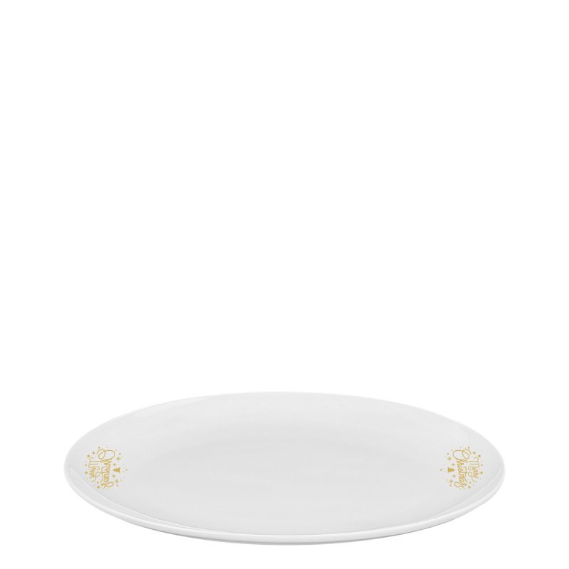 Ovalni krožnik 26 cm - Premium Platinum Line Merry Christmas