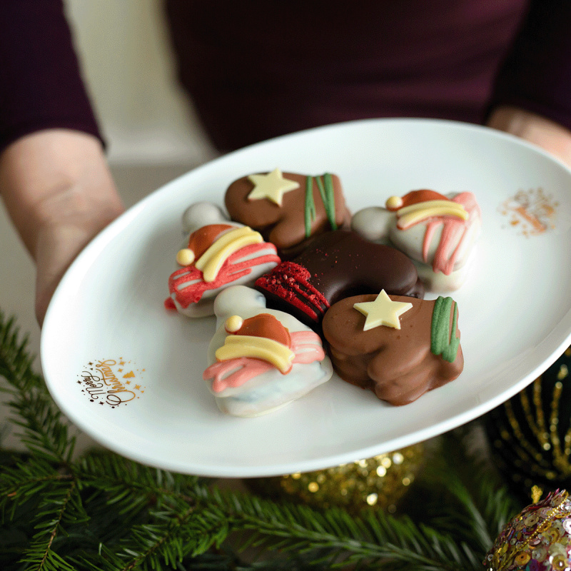 Ovalni krožnik 26 cm - Premium Platinum Line Merry Christmas