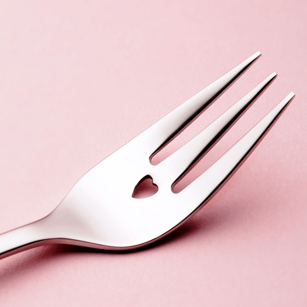 Vilice za pecivo s srčkom 6 kosov | Love Cutlery