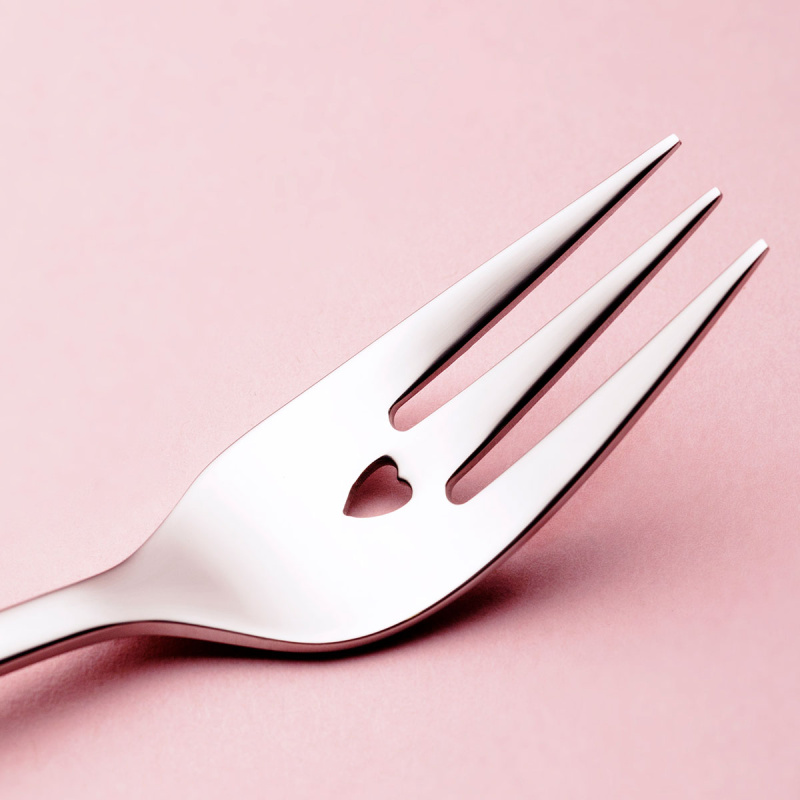 Vilice za pecivo s srčkom 6 kosov | Love Cutlery