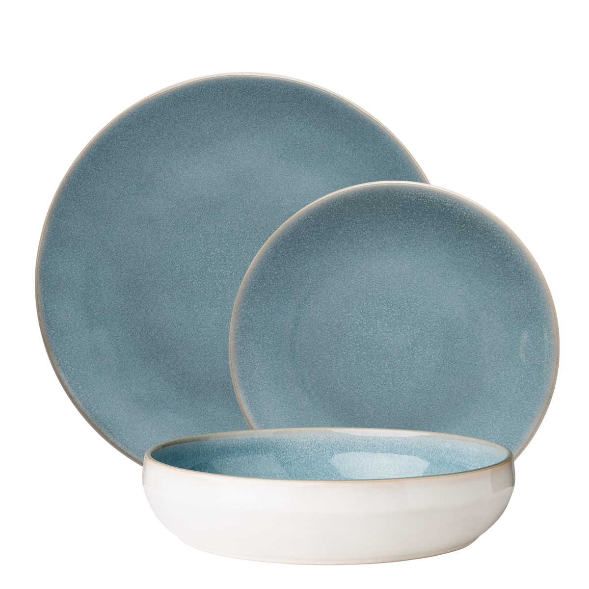 Set keramičnih krožnikov 18 kosov - Gaya Elements Glacial Ice North