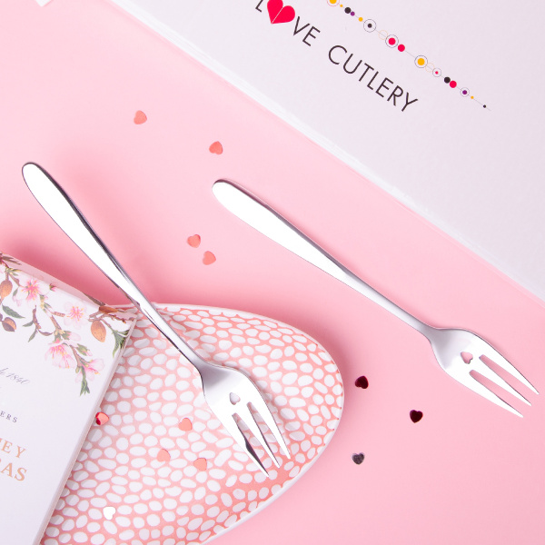 Vilice za pecivo s srčkom 6 kosov | Love Cutlery