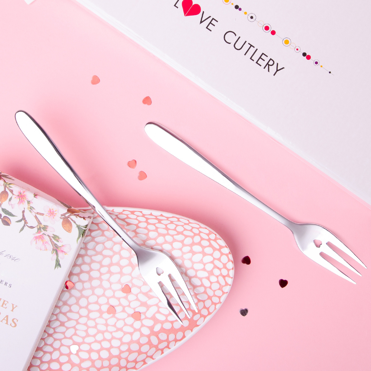 Vilice za pecivo s srčkom 6 kosov | Love Cutlery