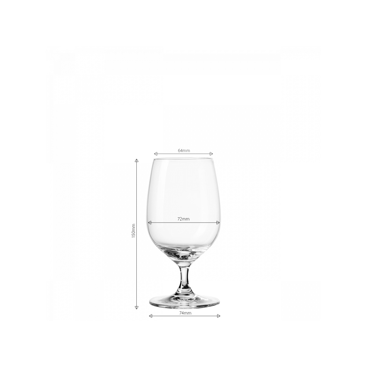 Kozarci na peclju 310 ml set 4 kos - Univers Glas Lunasol META Glass