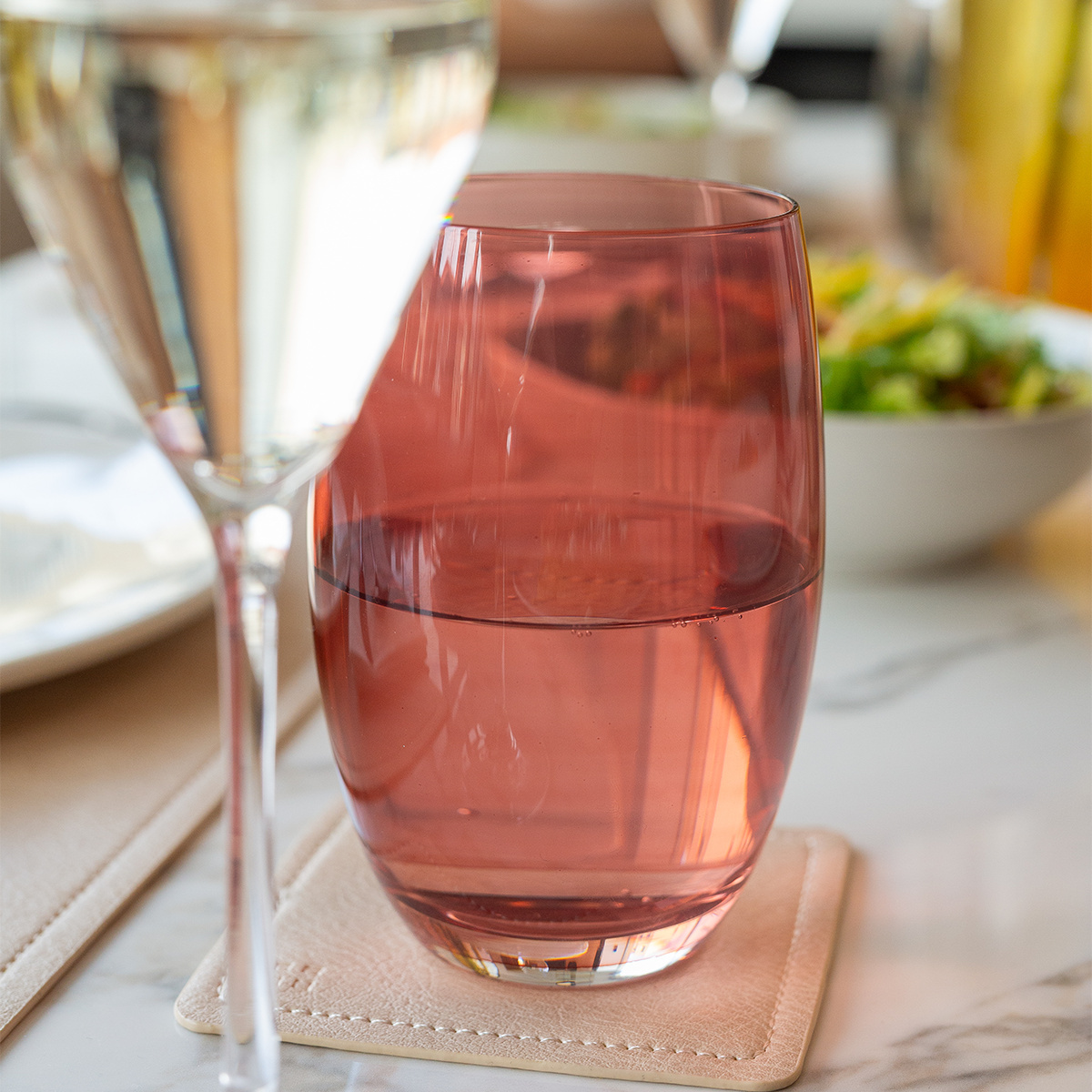 Kozarci Tumbler rdeči 460 ml 6 kosov - Optima Glas Lunasol