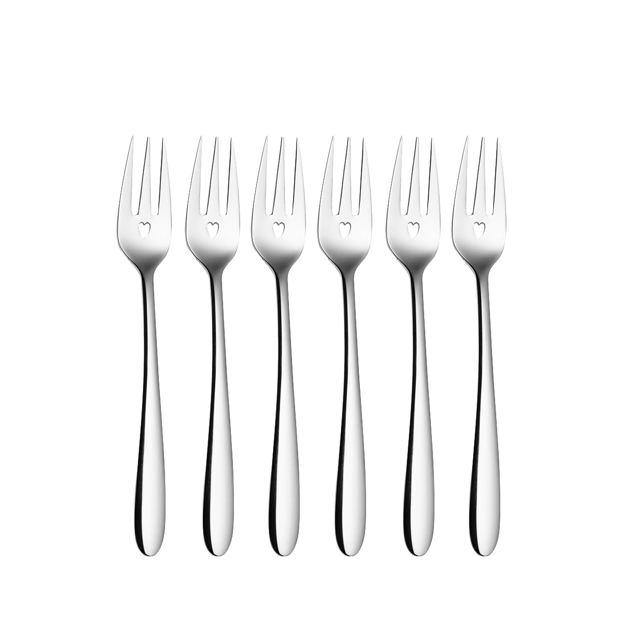 Vilice za pecivo s srčkom 6 kosov | Love Cutlery