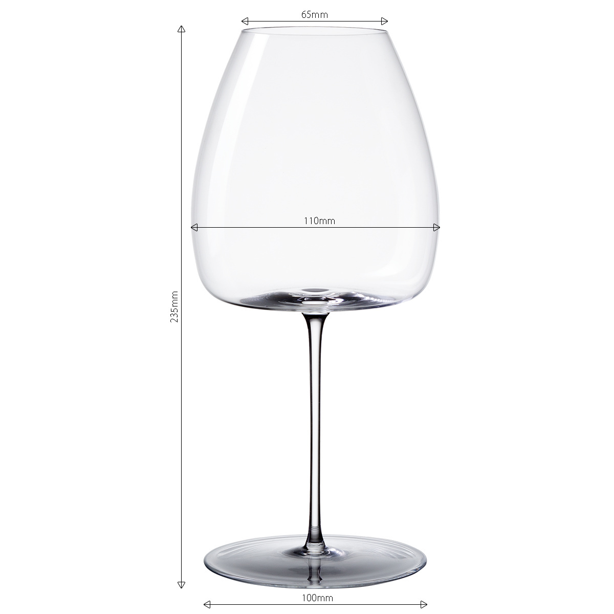 Kozarci za rdeče vino 765 ml komplet 2 kosa – Green Wave Platinum Line Lunasol II
