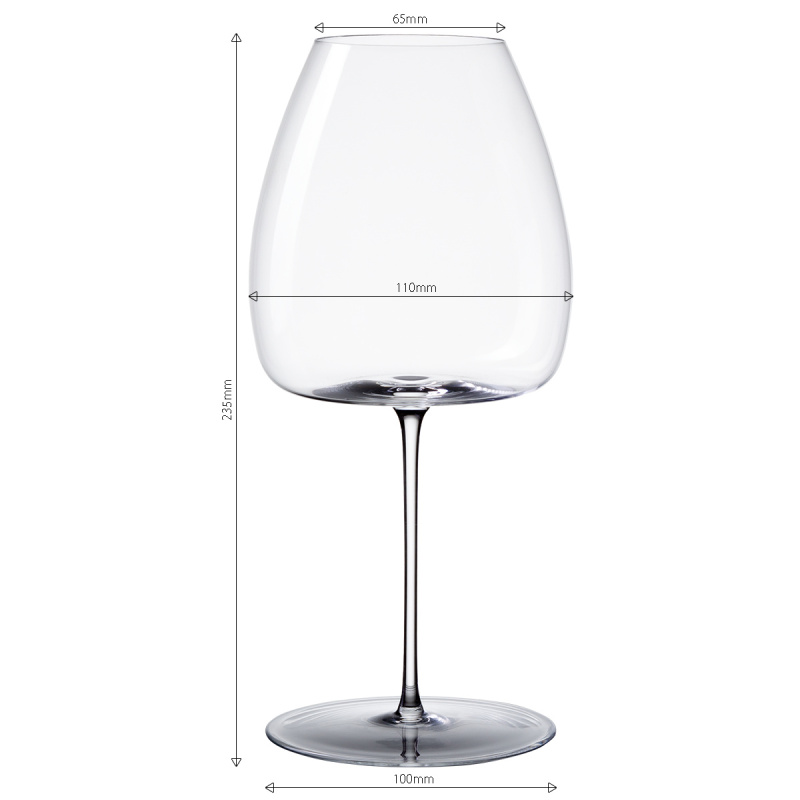 Kozarci za rdeče vino 765 ml komplet 2 kosa – Green Wave Platinum Line Lunasol II