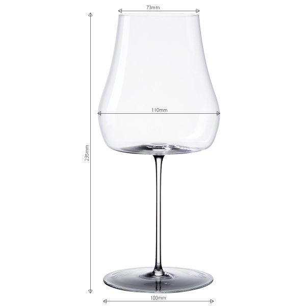 Kozarci za rdeče vino 530 ml komplet 2 kosa – Green Wave Platinum Line Lunasol II