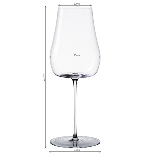 Kozarci za belo vino 400 ml komplet 2 kosa – Green Wave Platinum Line Lunasol II