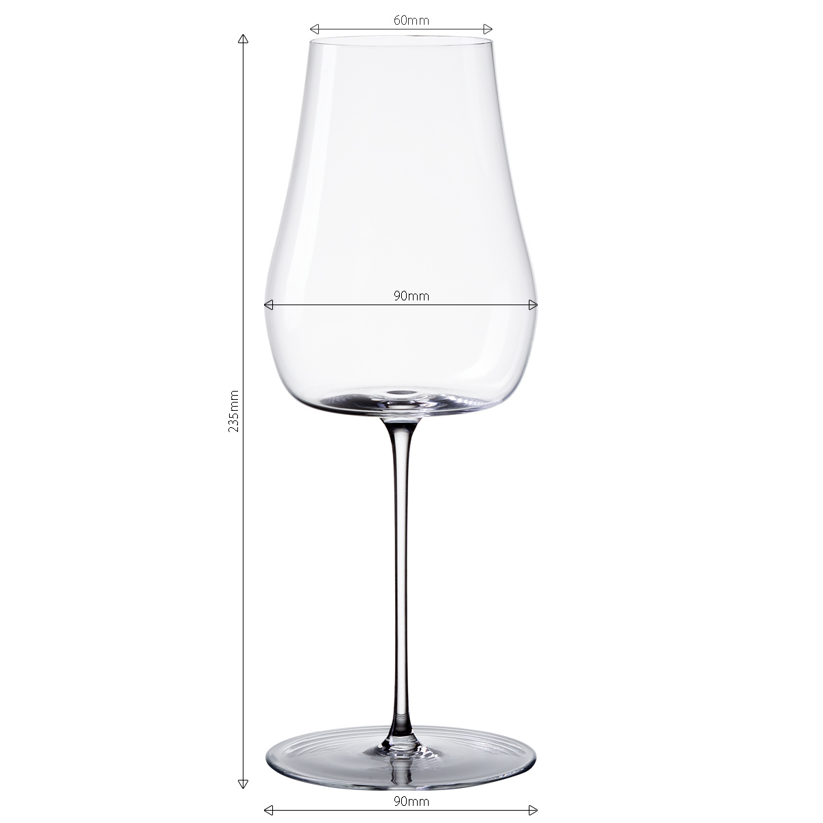 Kozarci za belo vino 400 ml komplet 2 kosa – Green Wave Platinum Line Lunasol II