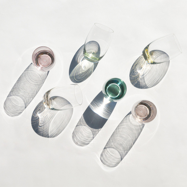 Kozarci tumbler 460 ml z rdečim spiralnim dnom 6 kosov - Optima Glas Lunasol