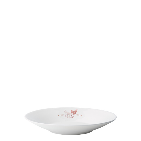 Globok krožnik Butterfly 22 cm | Premium Platinum Easter