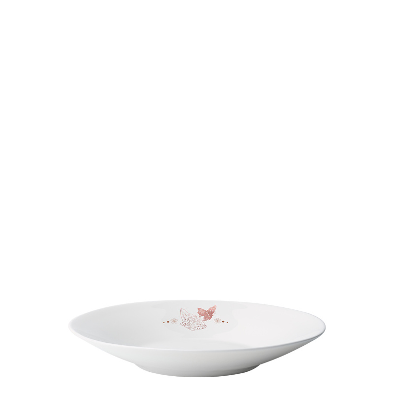 Globok krožnik Butterfly 22 cm | Premium Platinum Easter