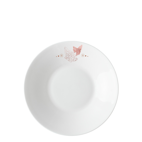 Globok krožnik Butterfly 22 cm | Premium Platinum Easter