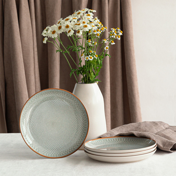 Desertni krožnik Coupe 20 cm komplet 4 kosi - Elements Day Mandala