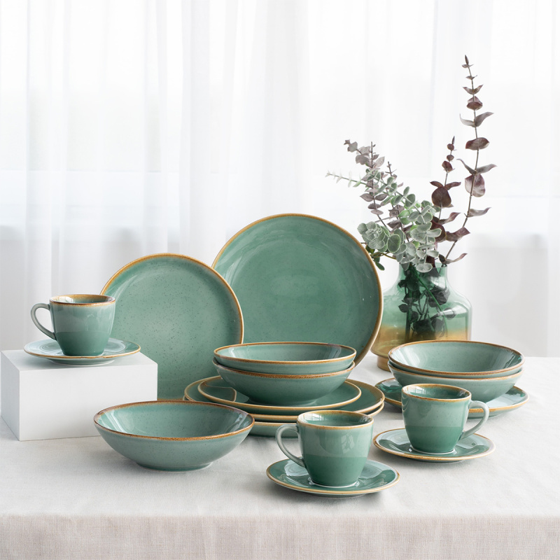 Porcelanasti set 30 kosov – Sand turkizen – Gaya
