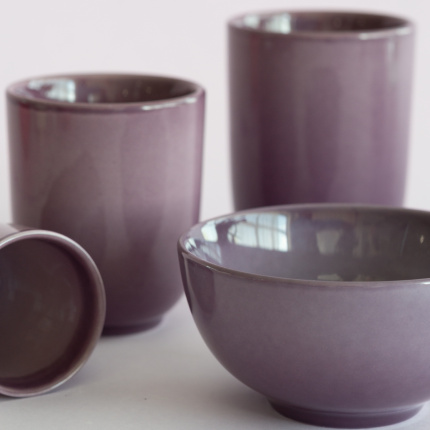 Mokka skodelica brez ročaja 80 ml | Gaya Solatelier Aubergine