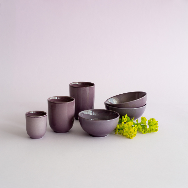 Skodelica brez ročaja 300 ml | Gaya Solatelier Aubergine
