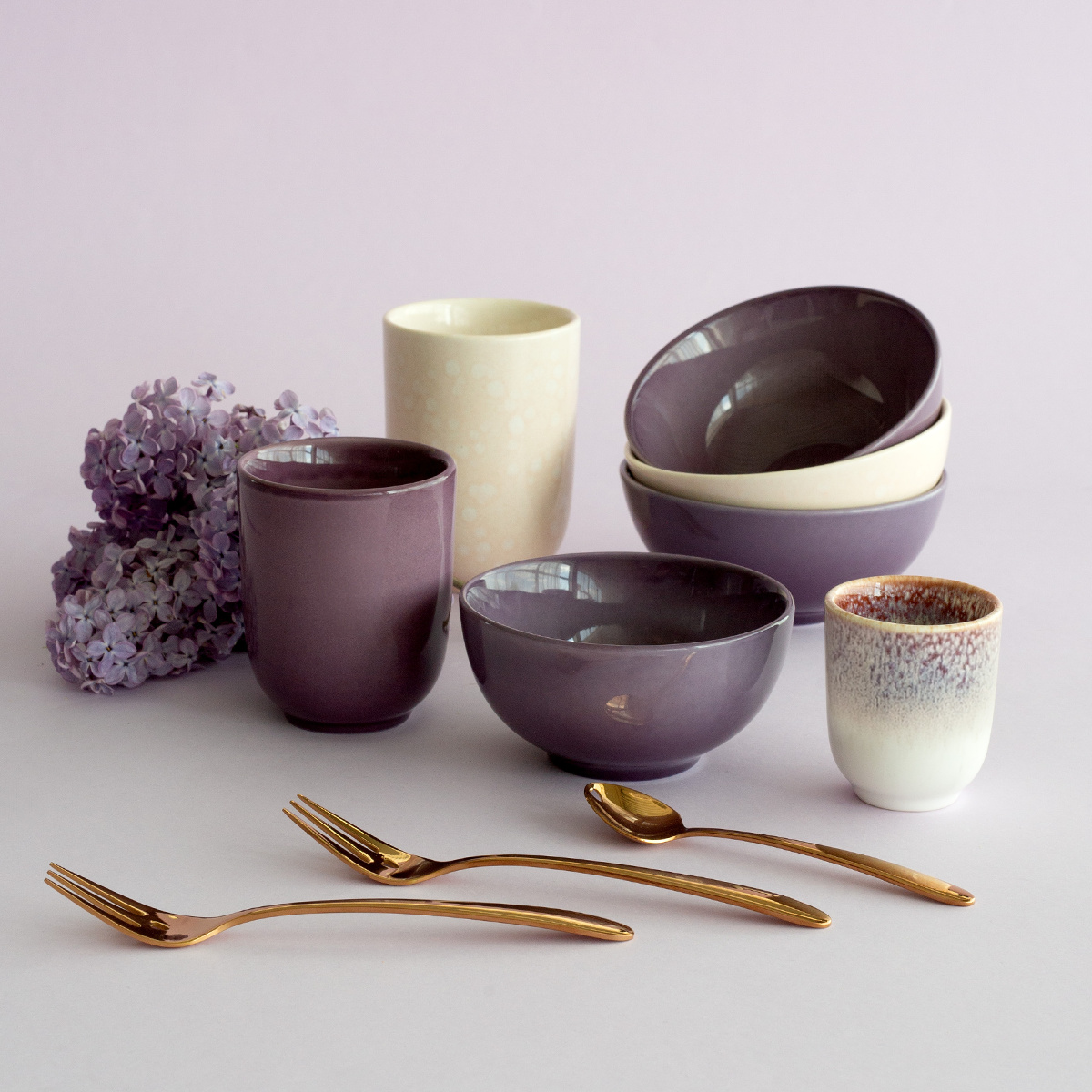 Skledica ø 12,5 cm | Gaya Solatelier Aubergine