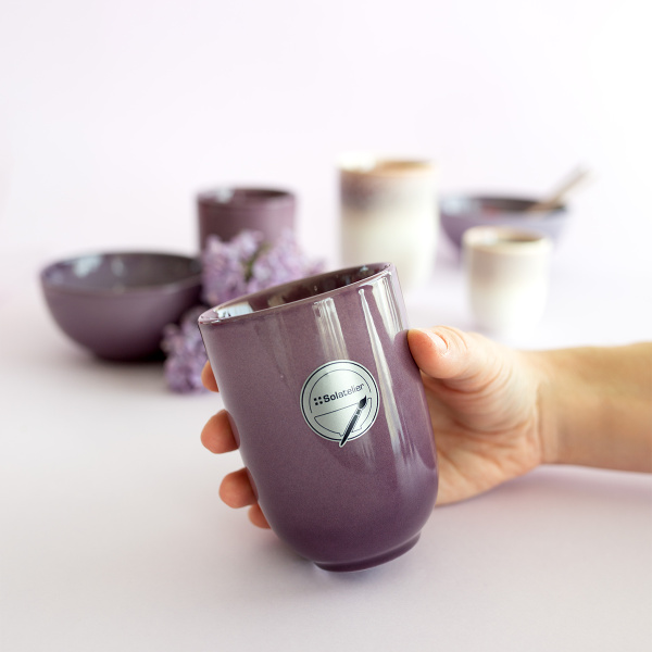 Skodelica brez ročaja 300 ml | Gaya Solatelier Aubergine