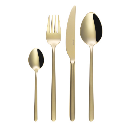 Set jedilnega pribora 20 kosov Sao Paulo PVD champagne | Sola