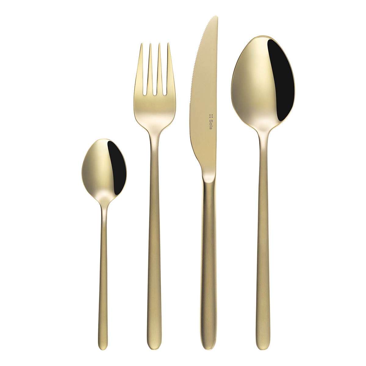 Set jedilnega pribora 20 kosov Sao Paulo PVD champagne | Sola
