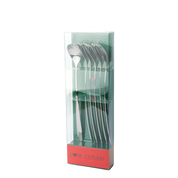 Latte žličke s srčkom set 6 kosov, božično pakiranje - Love Cutlery