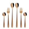 Darilni set s srčkom 6 kom roza-zlato — Love Cutlery