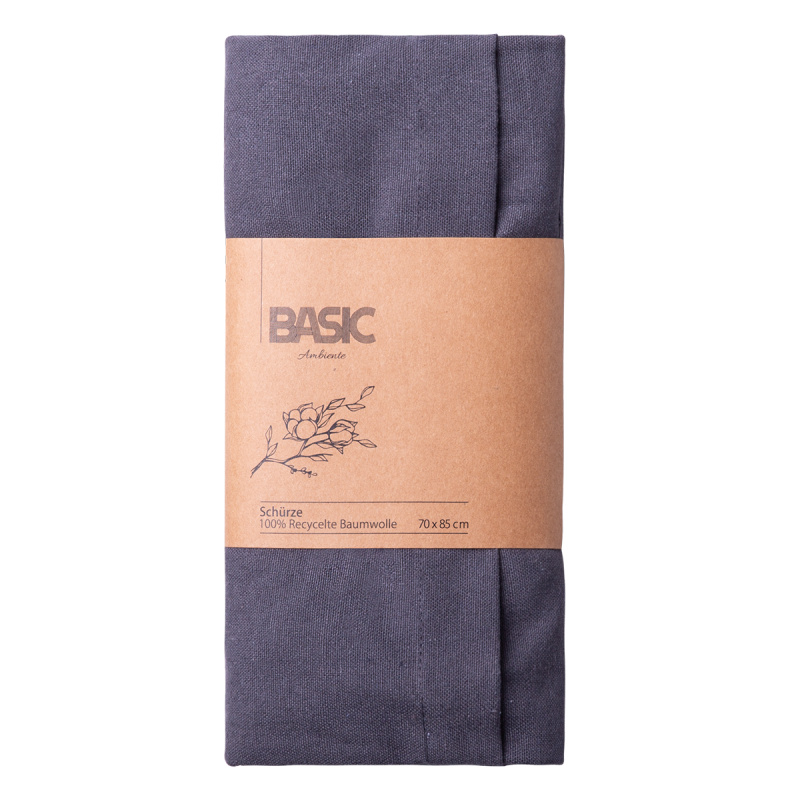 Jekleno siv bombažni predpasnik 70 x 85 cm – Basic Ambiente