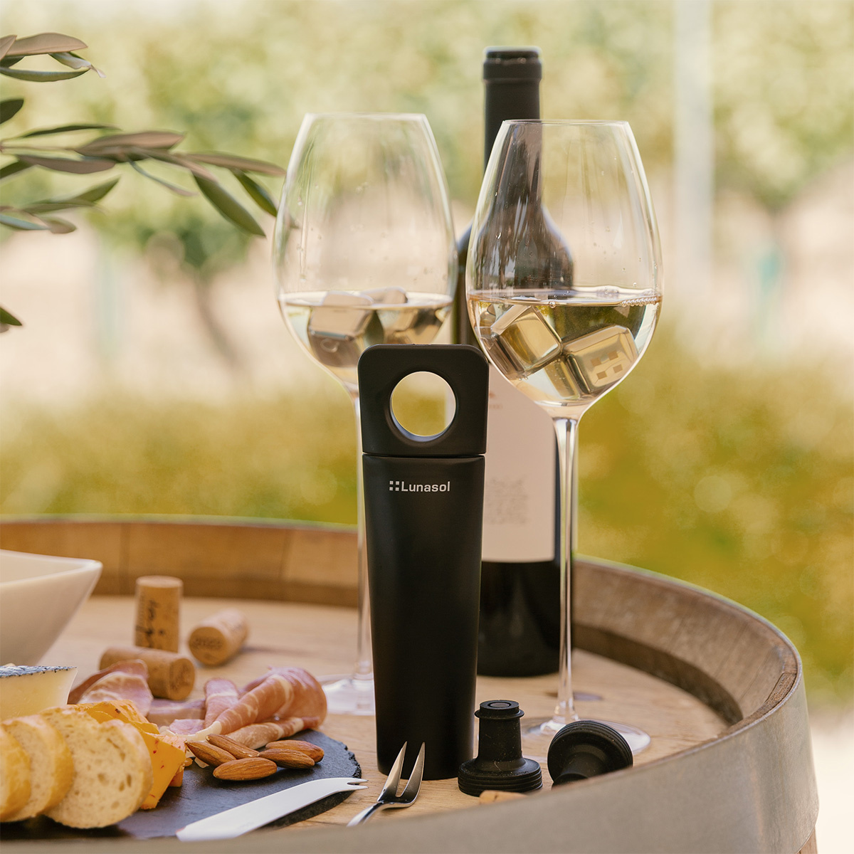 Vakuumska črpalka za vino z 2 zamaškoma | Lunasol