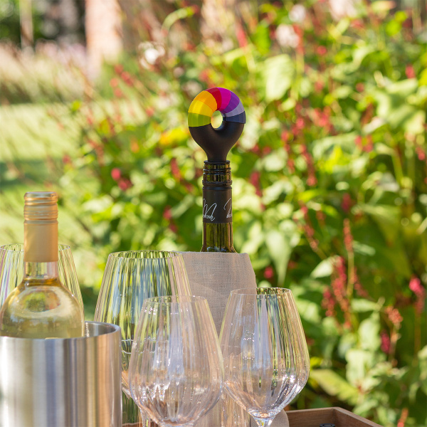 Zamašek za vino in 8 označevalcev kozarcev | Lunasol