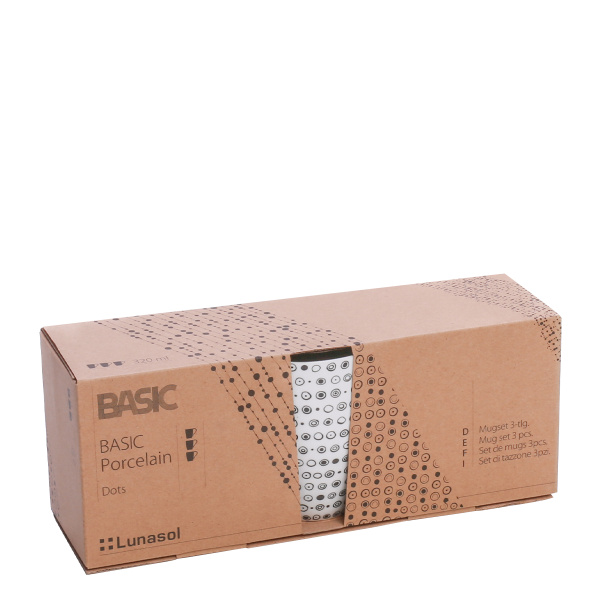 Komplet skodelic 3 kosi - Basic Dots
