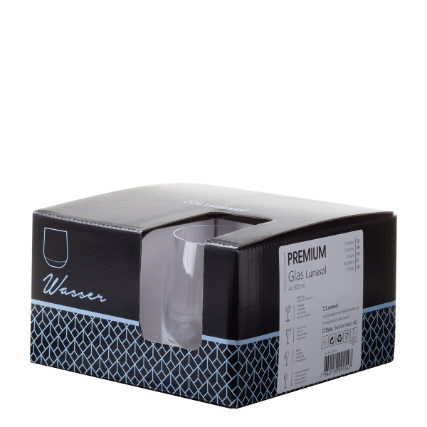 Kozarci Tumbler 300 ml komplet 4 kosov - Premium Glas Optima