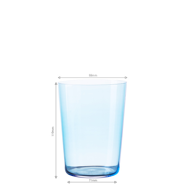 Kozarci Tumbler modri 515 ml komplet 6 kosov – 21st Century Glas Lunasol META Glass