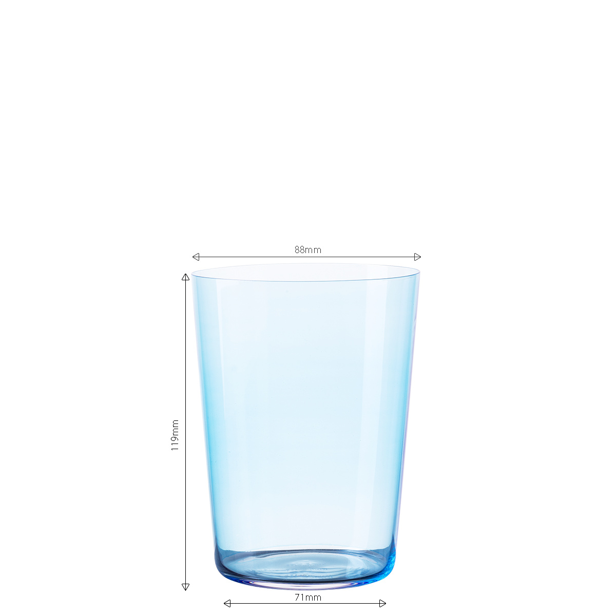 Kozarci Tumbler modri 515 ml komplet 6 kosov – 21st Century Glas Lunasol META Glass