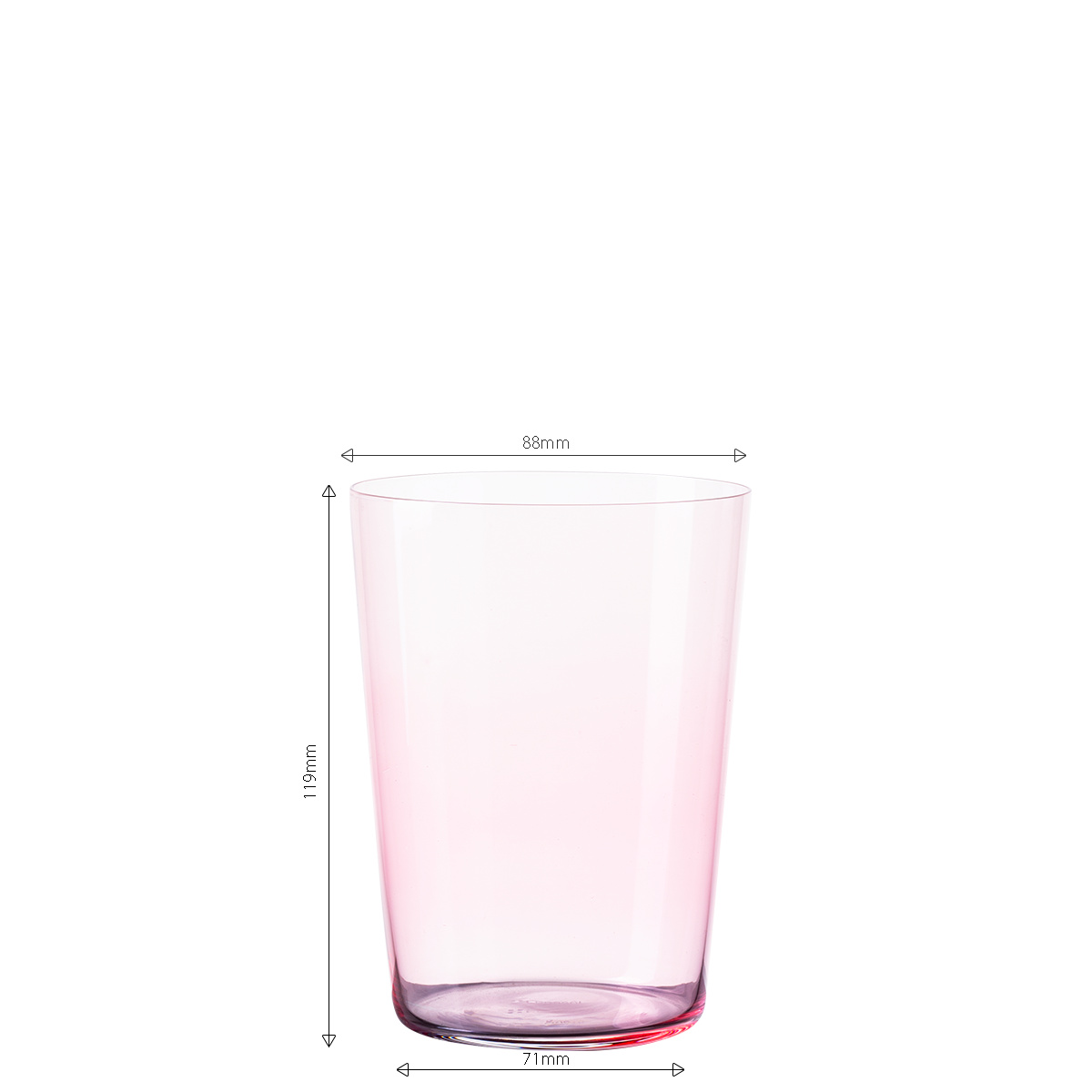 Kozarci Tumbler rdeči 515 ml komplet 6 kosov – 21st Century Glas Lunasol META Glass