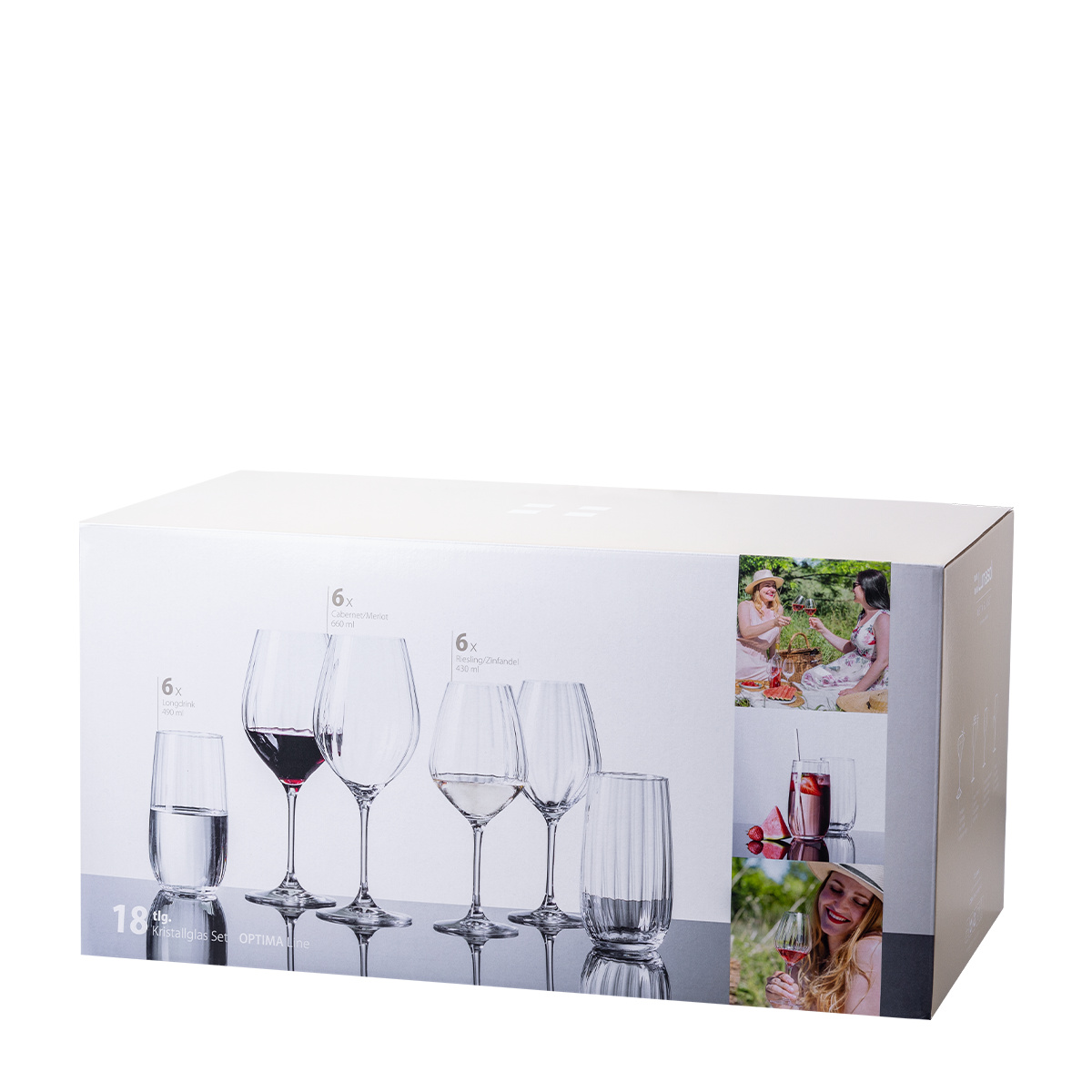Začetni set kozarcev za dom 18 kosov – Optima Line Glas Lunasol
