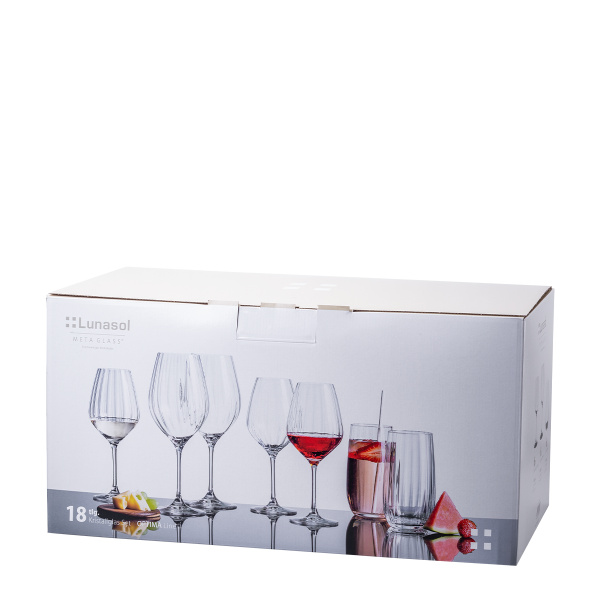 Začetni set kozarcev za dom 18 kosov – Optima Line Glas Lunasol