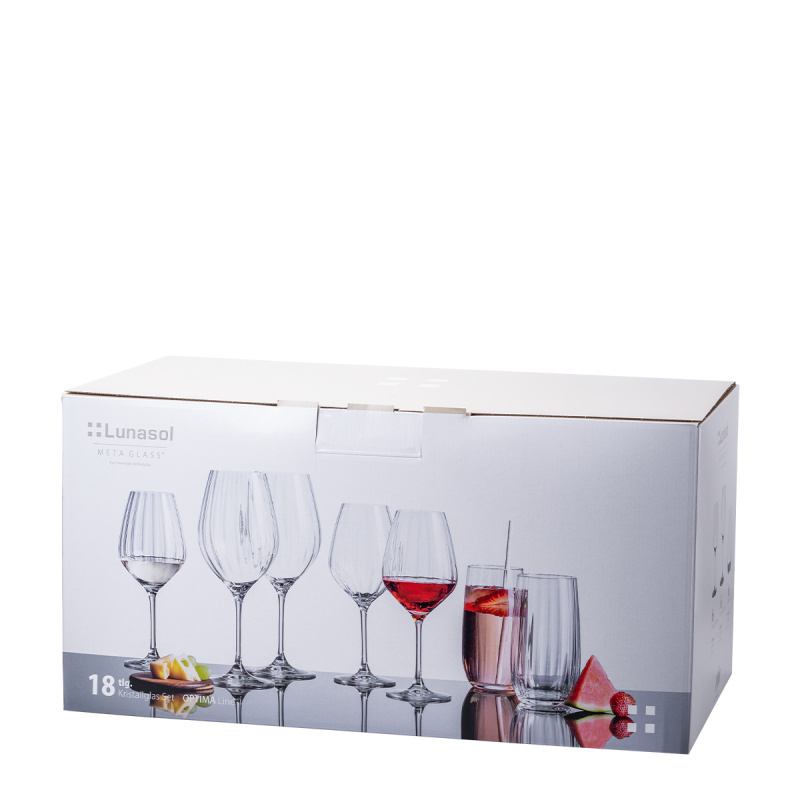 Začetni set kozarcev za dom 18 kosov – Optima Line Glas Lunasol