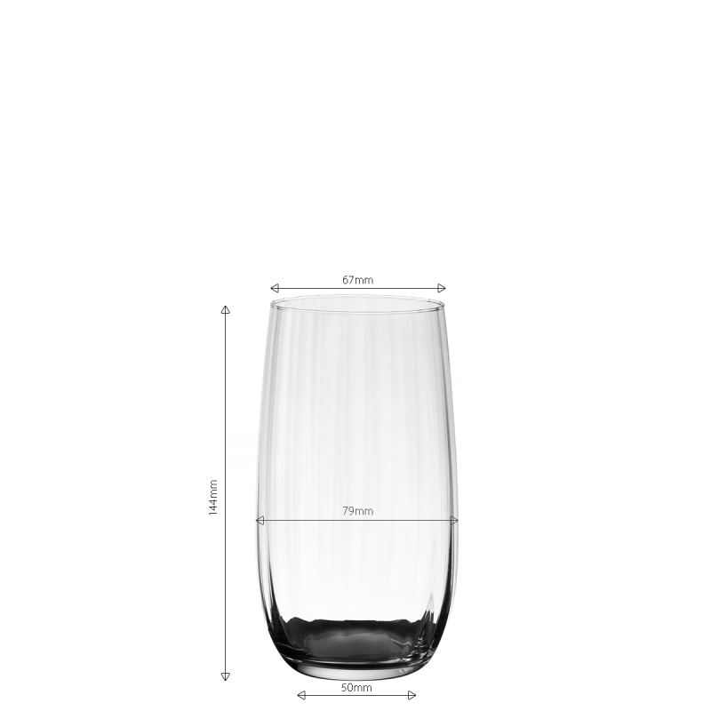 Kozarci Tumbler 490 ml komplet 6 kosov - Optime Line Glas Lunasol