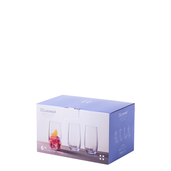 Kozarci Tumbler 490 ml komplet 6 kosov - Optime Line Glas Lunasol