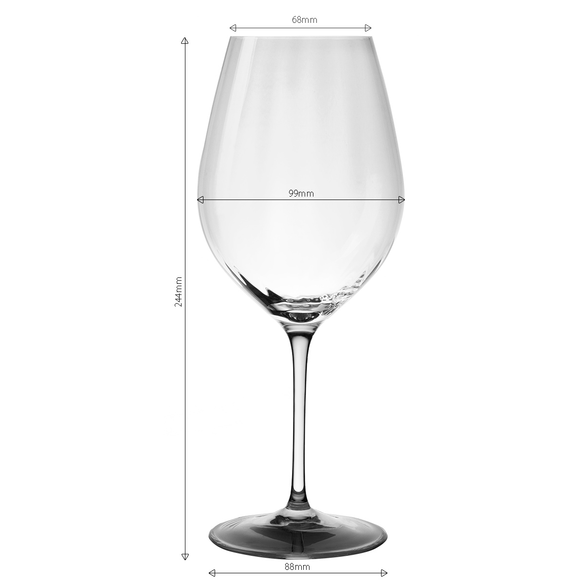 Kozarci za rdeče vino 660 ml komplet 6 kosov - Optima Line Glas Lunasol
