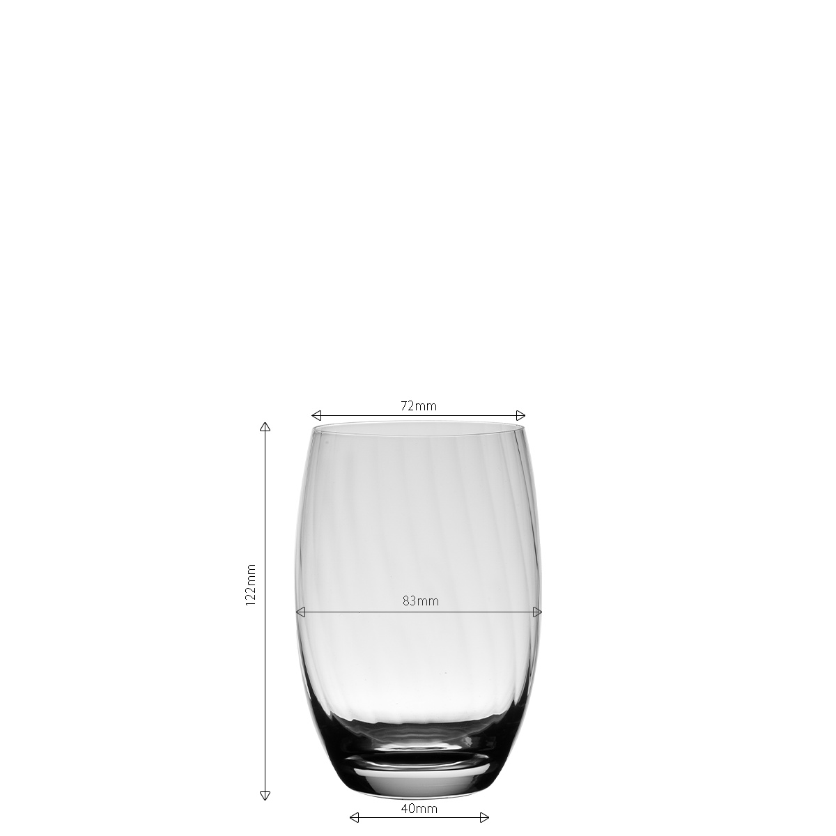 Kozarci Tumbler 460 ml 6 kosov - Optima Line Glas Lunasol