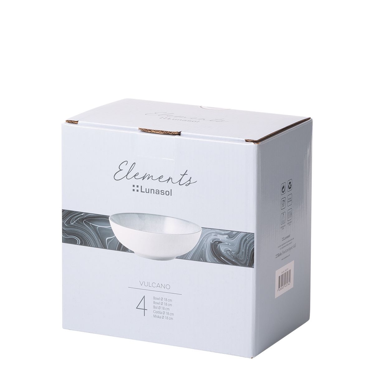 Skleda 18 cm komplet 4 kosov - Elements Vulcano
